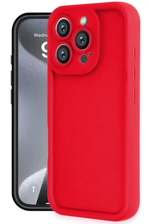 Newface Apple iPhone 16 Pro Max Kılıf Viera Silikon - Kırmızı