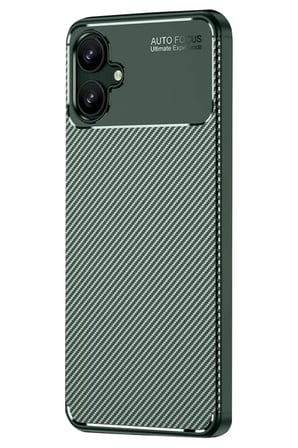 Newface Samsung Galaxy A06 Kılıf Auto Focus Karbon Kapak - Koyu Yeşil
