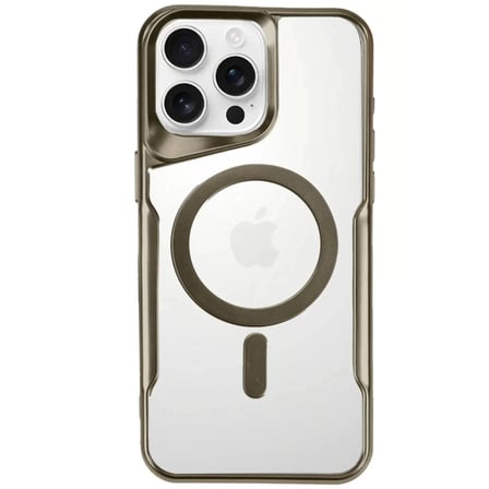 Newface Apple iPhone 16 Pro Max Kılıf Boyi Magsafe Silikon Kapak - Çöl Titanyum