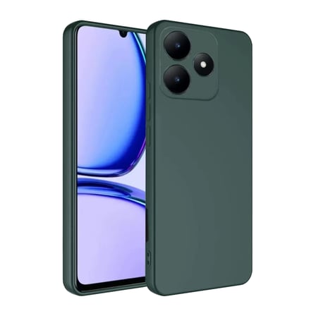 Newface Realme C61 Kılıf First Silikon - Koyu Yeşil