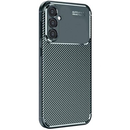 Newface Samsung Galaxy A16 5G Kılıf Auto Focus Karbon Kapak - Koyu Yeşil