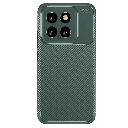 Newface Xiaomi Mi 14T Kılıf Auto Focus Karbon Kapak - Koyu Yeşil