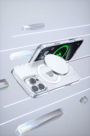 Joko Apple iPhone 16 Pro Gleam PC Sert Magsafe Kılıf - Şeffaf