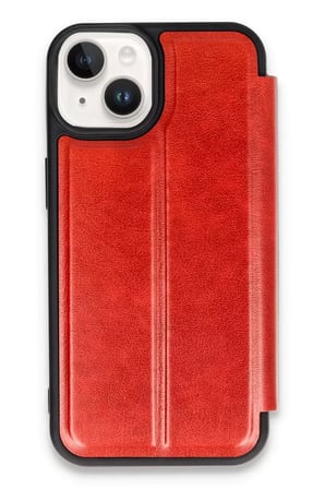 Newface Apple iPhone 14 Kılıf Flip Cover - Kırmızı