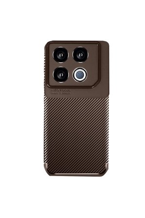 Newface İnfinix GT 20 Pro Kılıf Auto Focus Karbon Kapak - Kahverengi