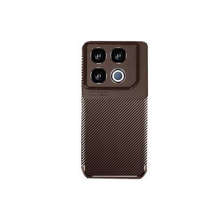 Newface İnfinix GT 20 Pro Kılıf Auto Focus Karbon Kapak - Kahverengi