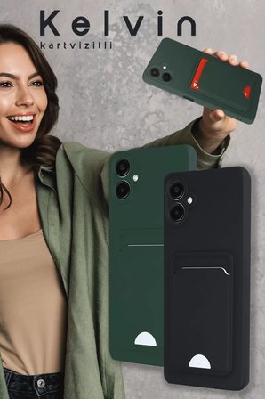 Newface Samsung Galaxy A16 5G Kılıf Kelvin Kartvizitli Silikon - Kırmızı