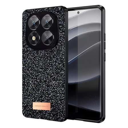 Onegif Xiaomi Redmi Note 14 Pro 5G Bright Simli Kapak - Siyah