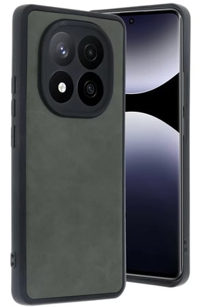 Newface Xiaomi Redmi Note 14 Pro 5G Kılıf Aras Deri Kapak - Koyu Yeşil