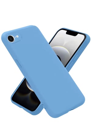 Newface Apple iPhone 16E Kılıf First Silikon - Mavi