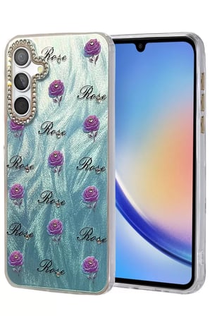 Newface Samsung Galaxy A34 5G Kılıf Blade Aynalı Desenli Kapak - Desen 9