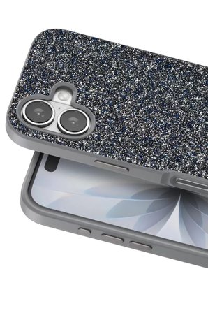 Onegif Apple iPhone 17 Bright Simli Kapak - Gümüş