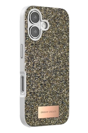 Onegif Apple iPhone 17 Bright Simli Kapak - Çöl Titanyum