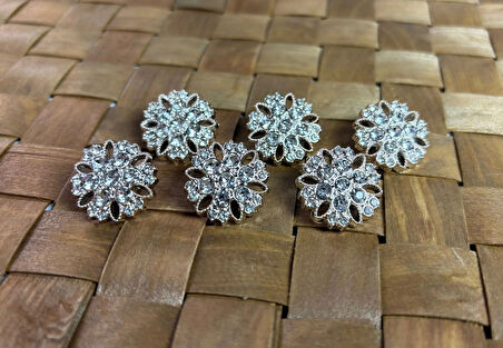 GOLD DÜĞME 34 BOY (21,5MM) GÜMÜŞ - 5 ADET