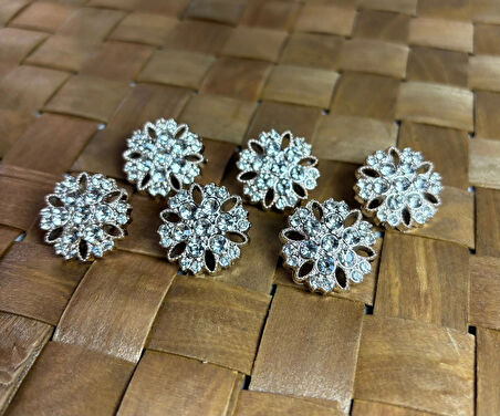 GOLD DÜĞME 34 BOY (21,5MM) GÜMÜŞ - 5 ADET