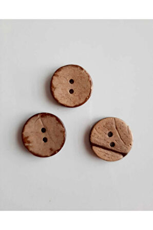 Ahşap Cocanat Düğme (20'ADET) 11.5 Mm.
