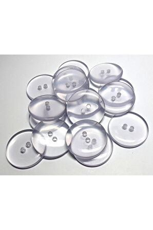 Şeffaf Düğme 20 Boy 1.27 Cm - 20 Adet ( Nevresim Düğmesi - Cam Düğme )