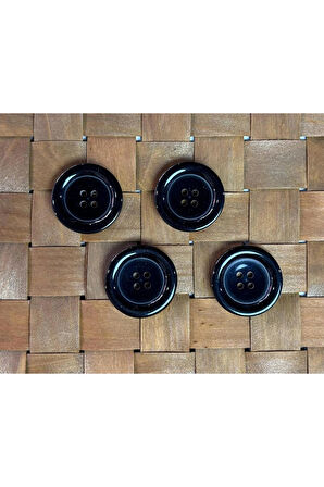 Trençkot Mont Düğmesi Siyah 10'Lu 44 boy (28MM)