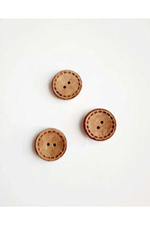 Ahşap Cocanat Düğme 20'li Paket 25 Mm