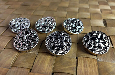 GOLD DÜĞME 48 BOY (30,5MM) GÜMÜŞ - 5 ADET