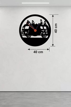 Fitness Motivasyon Tasarım Ahşap Duvar Saati - 40x40 cm Sporcu Hediyesi