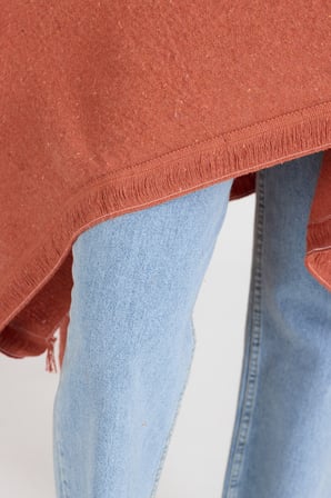 Panço - Pamuk Polyester Karışımlı Şık ve  Kaliteli Kumaş-Turuncu