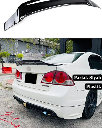 Honda Civic Fd6 Jdm Spoiler 2006-2012 ((Parlak Siyah Boyalı ))