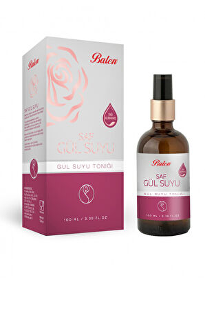 Gül Suyu 100 ml. Saf Gül Suyu Pure Rose Water Gül Suyu Tonik Sprey Uçlu