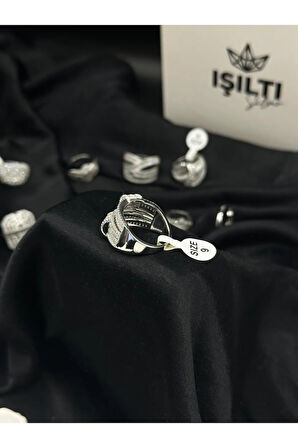 925 Gümüş | Baget Taşlı Ray Model Pırlanta Tasarım Yüzük