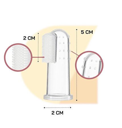Parmağa Takılan Hayvan Diş Kaşıma Fırçası 1 Adet (Özel Kutusu ile Birlikte)