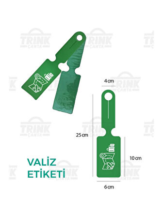 Valiz Etiketi ve Bavul Etiketi 2 Adet