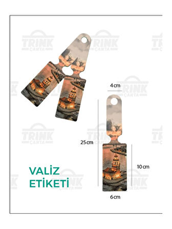 Desenli Silikon Valiz Ve Bavul Bagaj Isimlikli Etiket * 2 Adet *