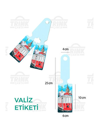 Desenli Silikon Valiz Ve Bavul Bagaj Isimlikli Etiket * 2 Adet *