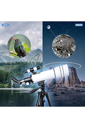 Profesyonel 333x Astronomik Gökyüzü Ay Doğa Teleskobu Tripod Telefon Tutucu Ay+Güneş Filtresi