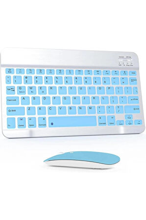 Kablosuz Bluetooth Türkçe Q Klavye ve Mouse Seti Ios/AndroidTablet Telefon Uyumlu Şarjlı