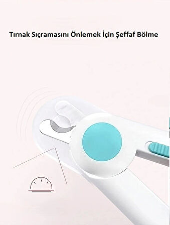 Yüksek Hassasiyetli LED Işıklı Evcil Hayvan Tırnak Makası ve Törpü Ergonomik Tasarım ve Kaymaz Tutuş