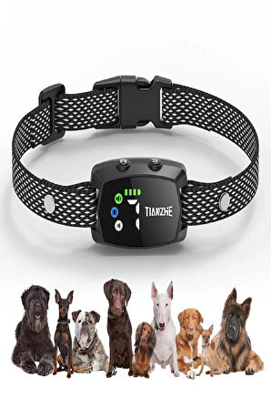 Köpek Havlama Önleyici Tasması Akıllı Şarjlı Ayarlanabilir Su Dayanıklı Köpek Eğitim Tasması