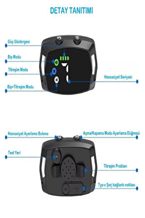 Köpek Havlama Önleyici Tasması Akıllı Şarjlı Ayarlanabilir Su Dayanıklı Köpek Eğitim Tasması