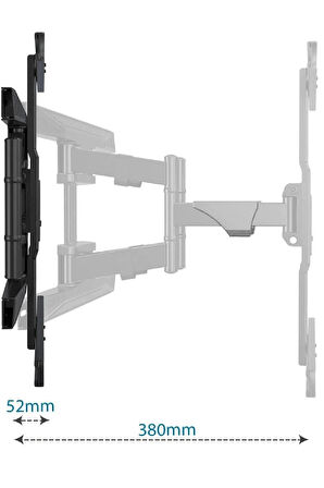 NB P6 LCD LED OLED 40"–80" Uyumlu, Ultra Ince Tv Askı Aparatı Profosyonel Hareketli Tv Askı Aparatı