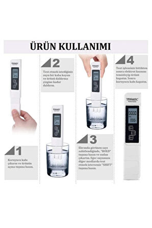 Su Kalite Test Cihazı Mineral Tuz Metal İyonlarının Ölçümü Su Saflığı ve Kirliliği Belirleme