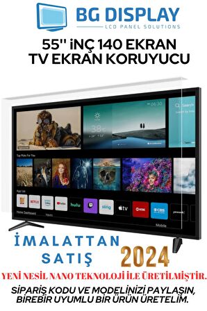 BG Display imalattan Satış 55 Inç 140 Ekran Tv Ekran Koruyucu Tüm Modellerle Uyumlu