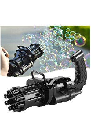 Pilli Köpüklü Oyuncak Köpük Baloncuk Makinesi Tabancası + Baloncuk Likitli