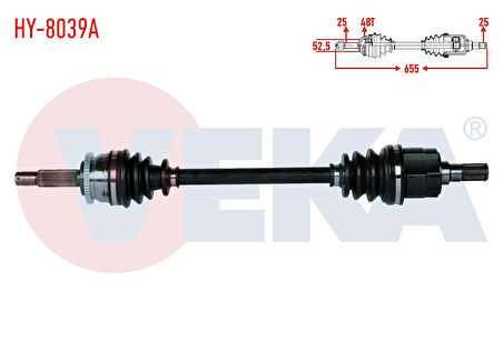 i20 BENZİNLİ KOMPLE AKS / İ20 1.2 - 1.4 BENZİNLİ 2008-2013 MANUEL VİTES KOMPLE SOL AKS VEKA