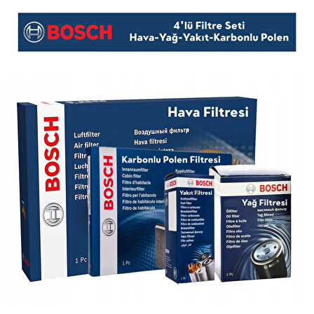 Peugeot 5008 1.6 BlueHDİ Filtre Bakım Seti 4'Lü 2015-2016 BOSCH BH115523K
