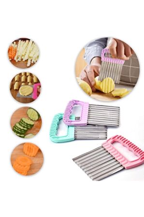 Cips Patates Doğrayıcı Şekilli Sebze ve Meyve Dilimleyici Hamur Kesme Aparatı