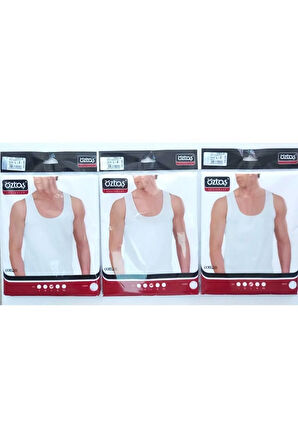 Erkek Süprem Beyaz Atlet 3 Lü