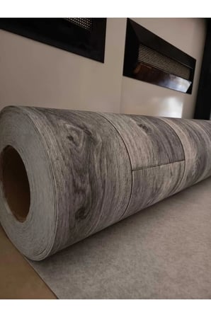 2 X 3 METRE PARKE DESENLİ KEÇELİ MUŞAMBA Pvc Yer Muşambası Ahşap GRİ Zemin Döşemesi Soba Altı