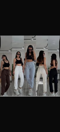 KADIN YÜKSEK BEL PAÇASI LASTİKLİ JOGGER EŞOFMAN ALTI