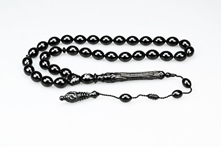 Oltu Taşı  Özel Seri  Hayat Ağacı Oyma İmame İşçilikli Tespih