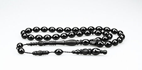 Oltu Taşı Özel Seri İmame Fıçı  Oyma  İşçilikli Tespih